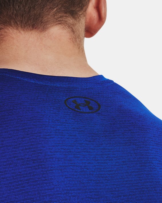 Men's UA Tech™ Vent Short Sleeve, Blue, pdpMainDesktop image number 3
